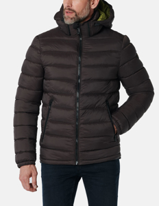 Picture of No Excess Repreve Hooded Brown Jacket