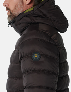Picture of No Excess Repreve Hooded Brown Jacket