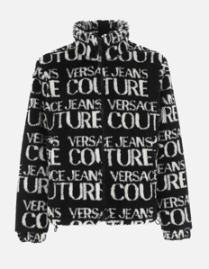Picture of Versace Black & White Logo Fleece Jacket