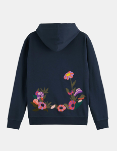 Picture of Scotch & Soda Floral Embroidered Hooded Sweatshirt