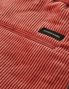 Picture of Scotch & Soda Red Drawstring Corduroy Pant