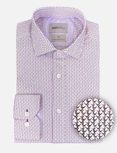 Picture of Brooksfield Purple Abstract Stretch Shirt