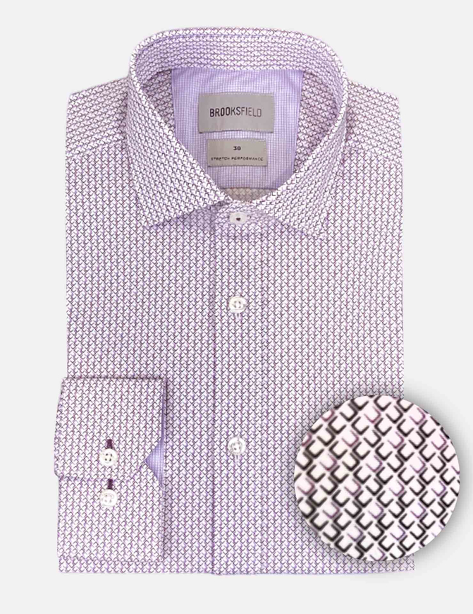 Picture of Brooksfield Purple Abstract Stretch Shirt