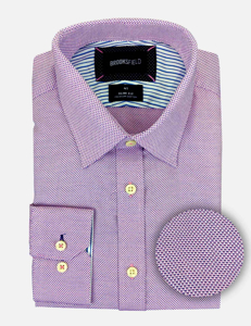 Picture of Brooksfield Pink Dobby Slim Shirt