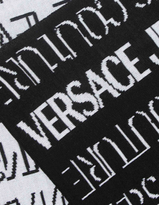 Picture of Versace Black & White Logo Scarf