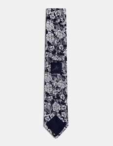 Picture of Joe Black Grey Jacquard Floral Silk Tie