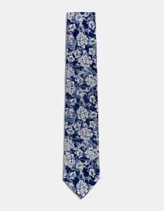 Picture of Joe Black Blue Jacquard Floral Silk Tie