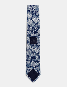 Picture of Joe Black Blue Jacquard Floral Silk Tie