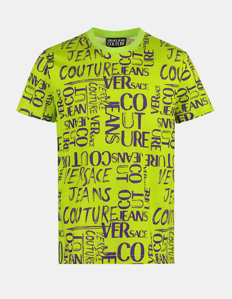 Picture of Versace Lime Doodle Logo Slim Tee