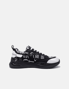 Picture of Versace Black & White Doodle Logo Levion Sneakers