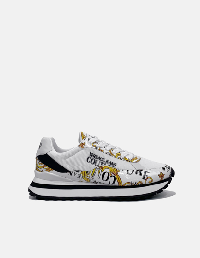 Picture of Versace White Logo Couture Baroque Spyke Sneakers
