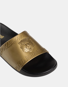 Picture of Just Cavalli Gold Tiger Head Logo Slide
