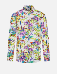 Picture of Just Cavalli Flower Print Slim Shirt