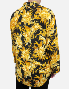 Picture of Just Cavalli Gold Flower Print Slim Shirt