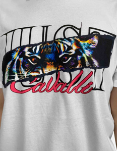 Picture of Just Cavalli Tiger Eyes White Slim Tee