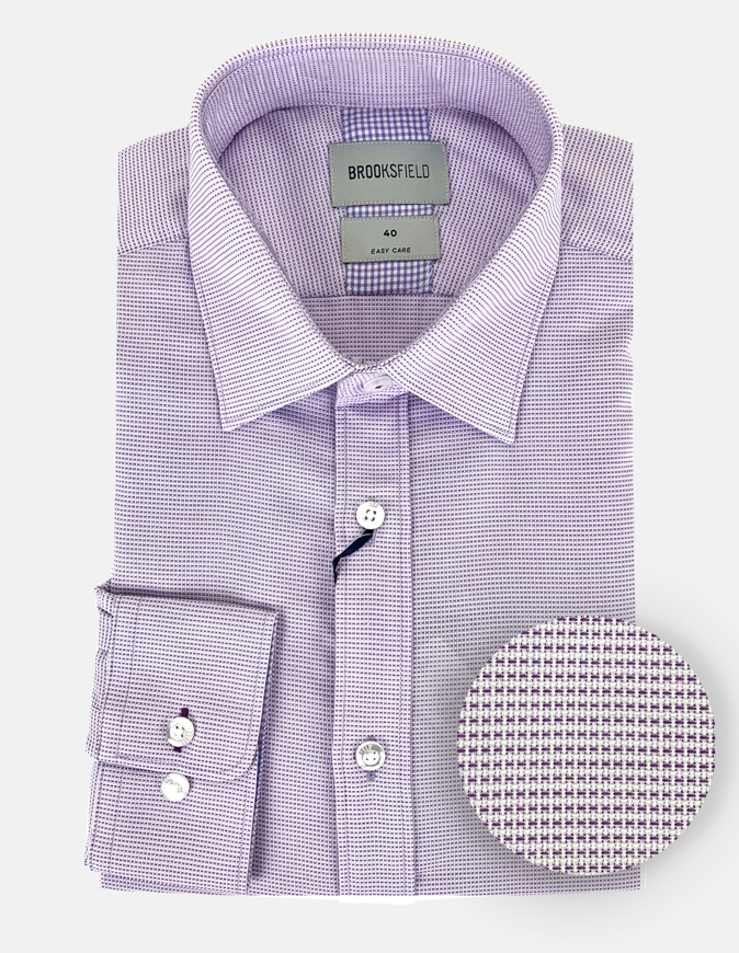 Picture of Brooksfield Purple Dobby Easy Care Shirt