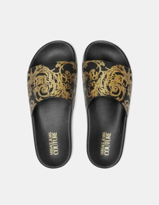 Picture of Versace Gold Logo Baroque Slide