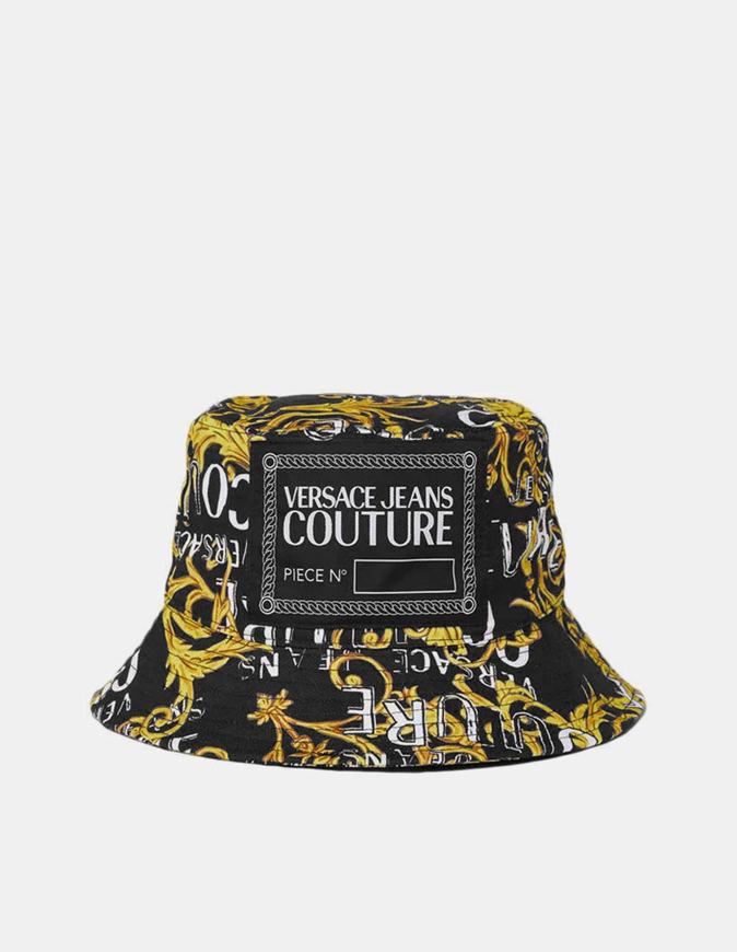 Picture of Versace Logo Baroque Canvas Bucket Hat