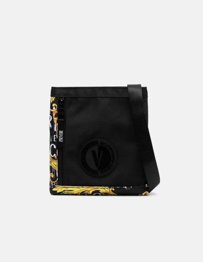 Picture of Versace Gold V-Emblem Baroque Small Cross Bag