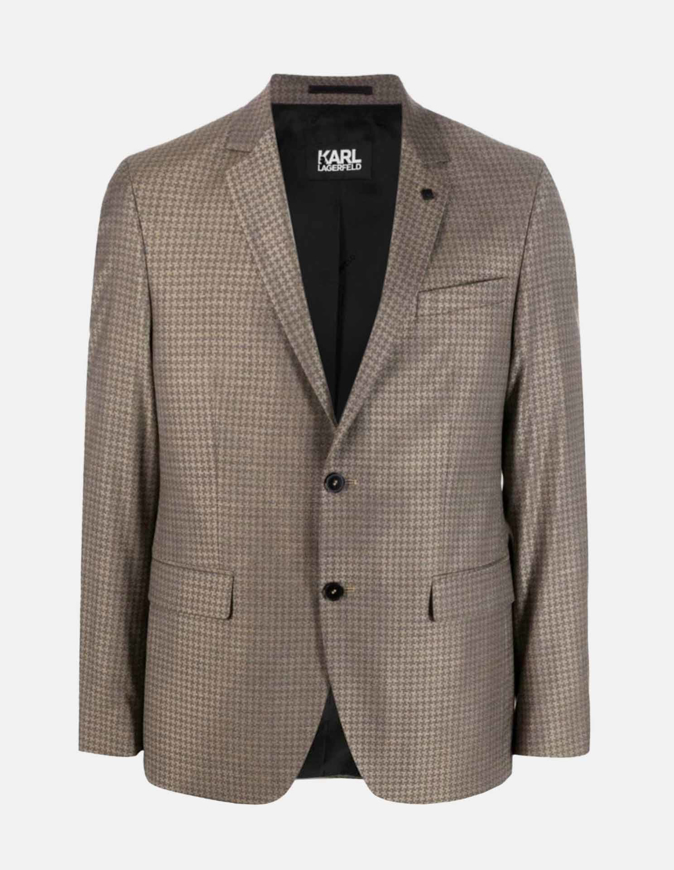 Picture of Karl Lagerfeld Bronze Houndstooth Stretch Suit