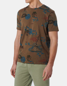 Picture of No Excess Olive Pacific Print Tee