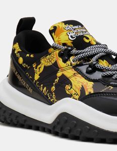 Picture of Versace Black Hyber Baroque Sneakers