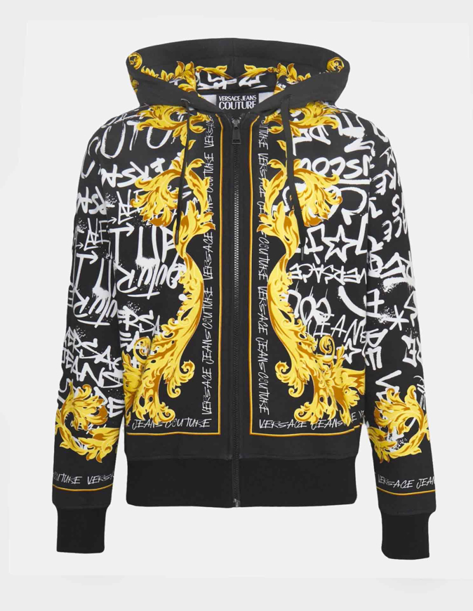 Picture of Versace Graffiti Baroque Sweat Jacket