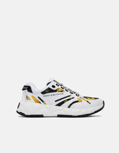 Picture of Versace White Atom Gold Baroque Sneakers