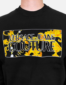 Picture of Versace Black Logo Gold Baroque Sweatshirt