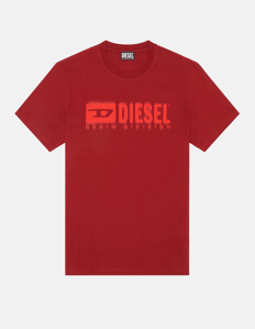 Picture of Diesel Red Logo Print Print Slim Tee
