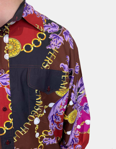 Picture of Versace Red Chain Baroque Oversize Shirt