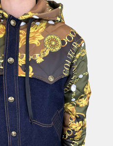 Picture of Versace Baroque Hood Denim Jacket