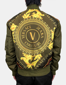 Picture of Versace V-Emblem Baroque Bomber Jacket