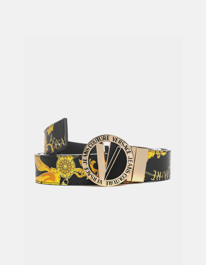 Picture of Versace Chain Baroque Gold V-Emblem Reversible Belt