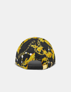 Picture of Versace Gold Chain Baroque Canvas Cap