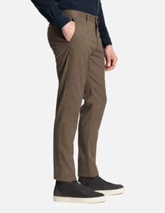 Picture of Dstrezzed Brown Small Check Slim Pants
