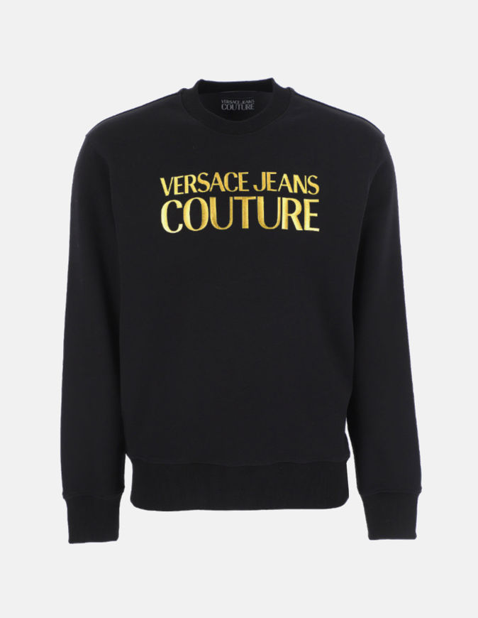 Versace Gold Logo Black Sweatshirt | George Harrison | Designer ...