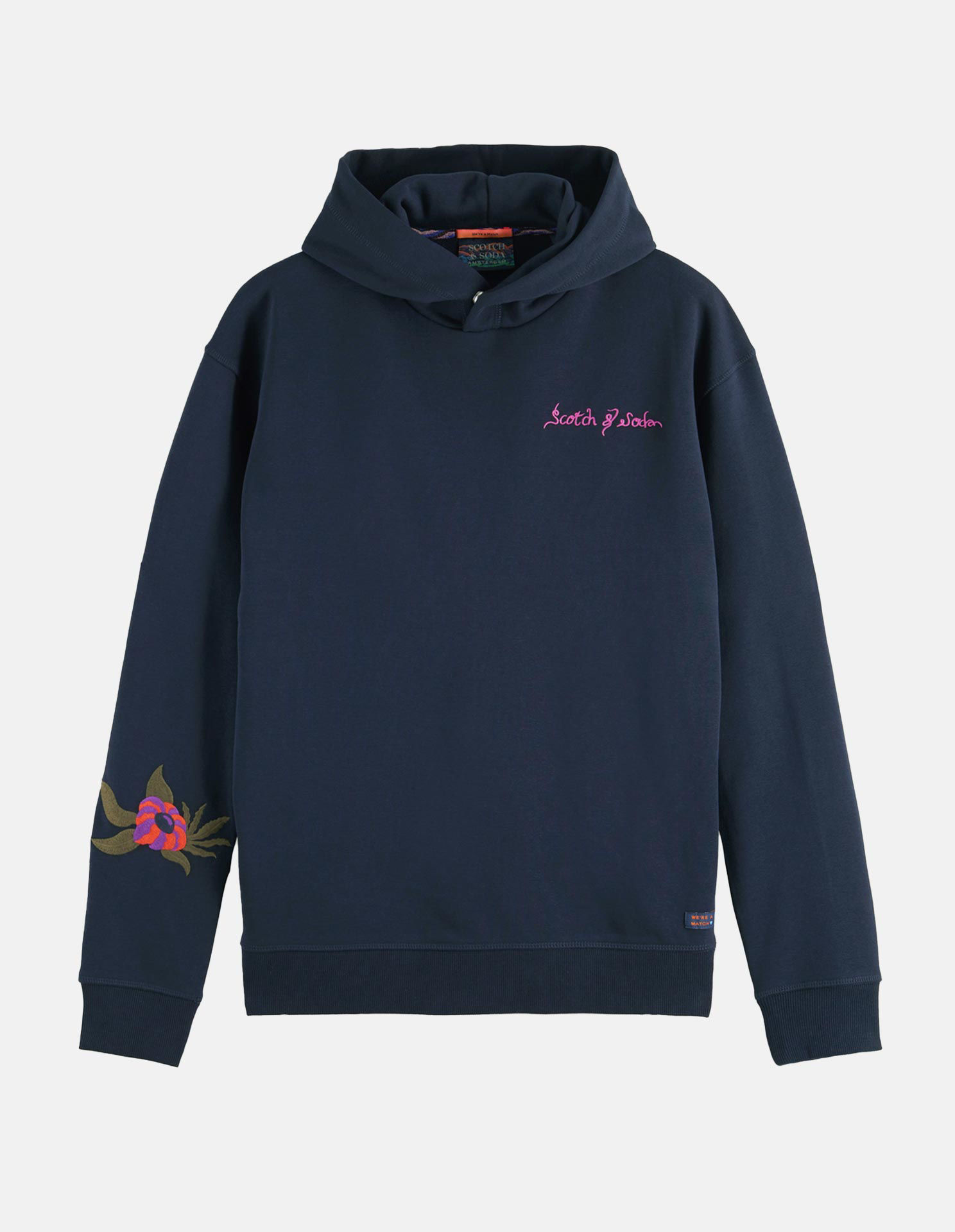 Scotch & Soda Floral Embroidered Hooded Sweatshirt - George Harrison ...